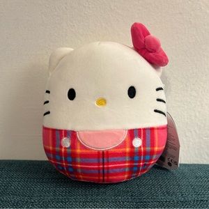 NWT Hello Kitty Sanrio Plaid Collection Squishmallow